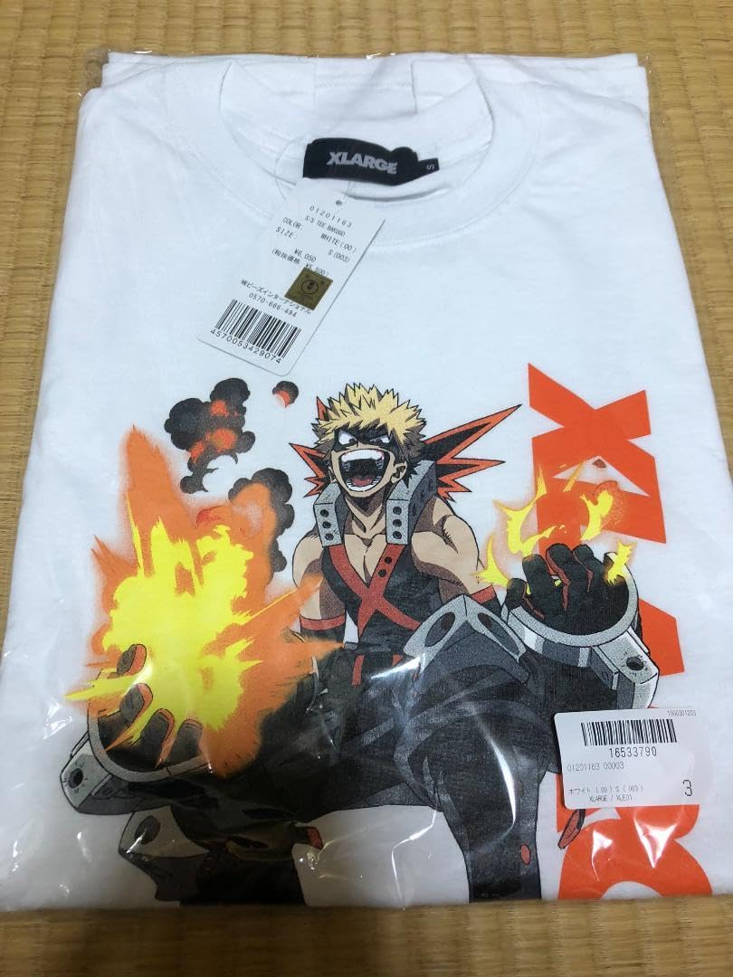 Amazon.co.jp: ×ヒロアカ 爆豪勝己 Tシャツ ホワイト S : おもちゃ